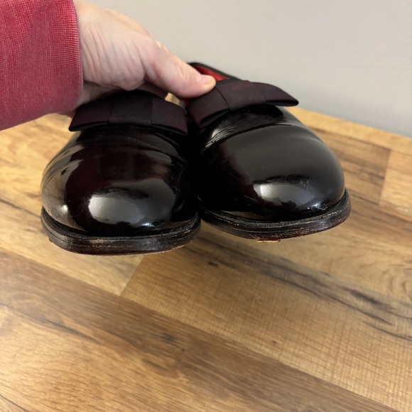 Allen Edmonds Ritz Tuxedo Loafers Black Patent Leather Grosgrain Bow Men’s - Picture 4 of 8